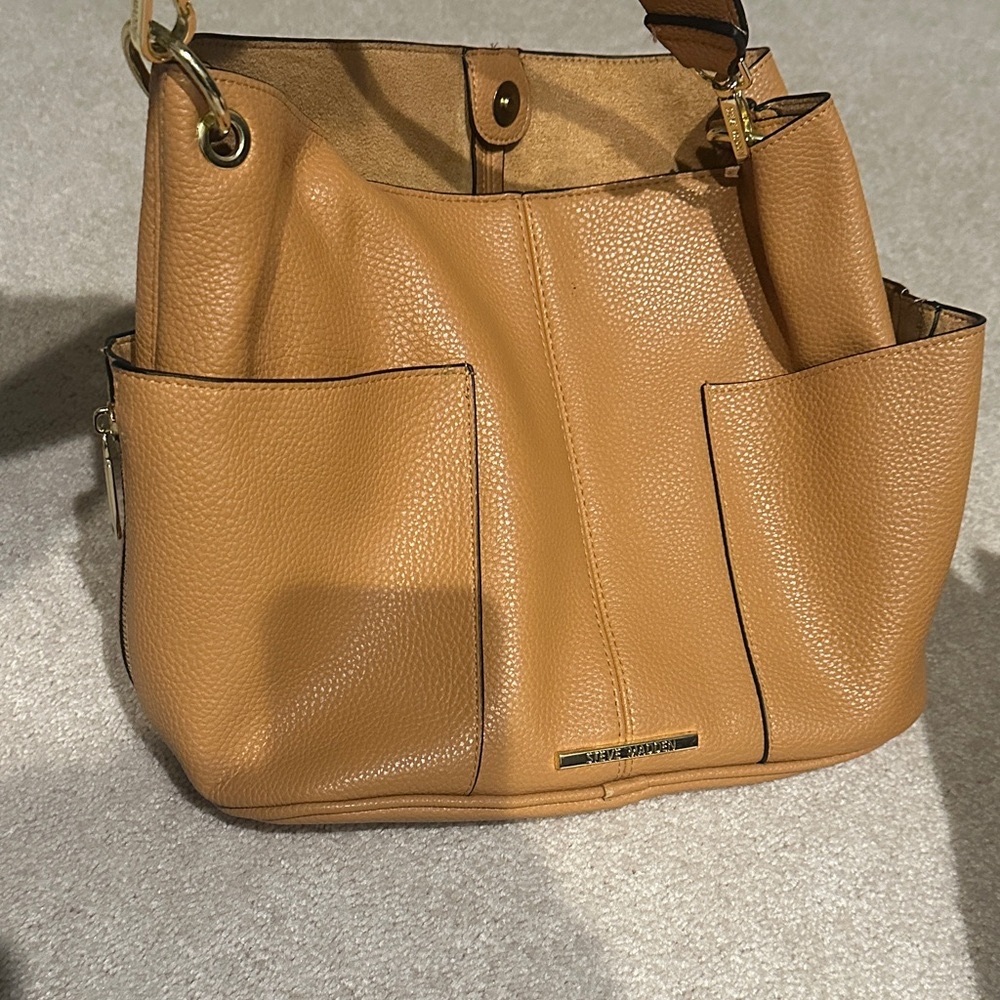 Tan Leather Tote Bag